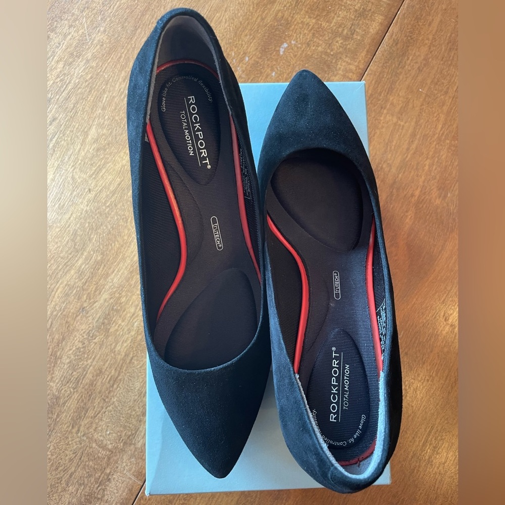 Rockport black heels suede 2 inch heel. Worn once